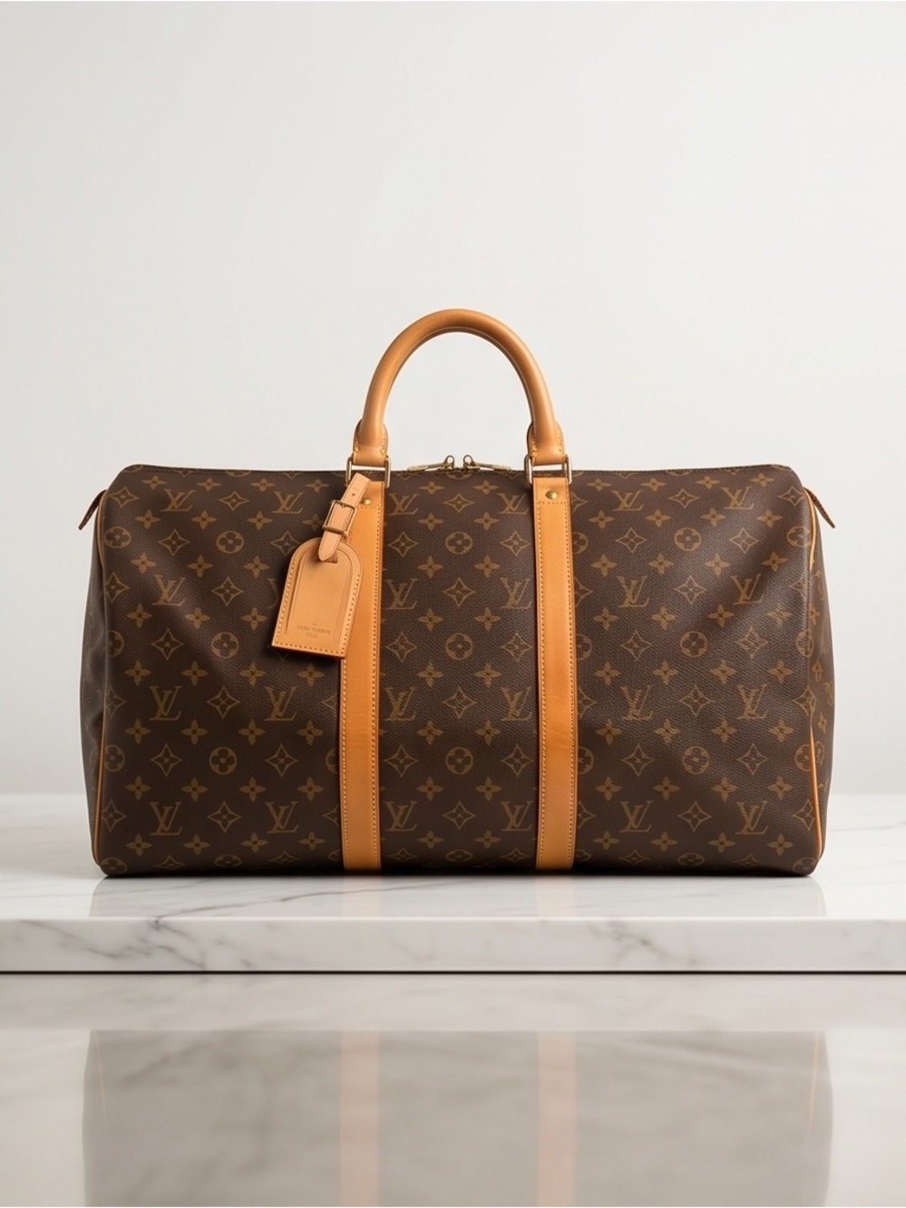 Louis Vuitton Brown Monogram Keepall 50 Travel Bag - Picture 6 of 16